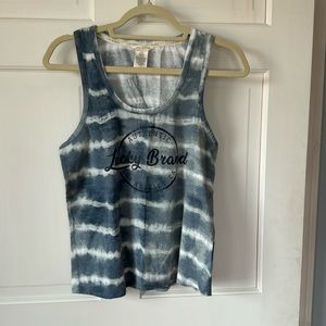 Lucky Brand Tye Dyed Logo Tank Size Medium